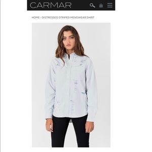 CARMAR distressed button down